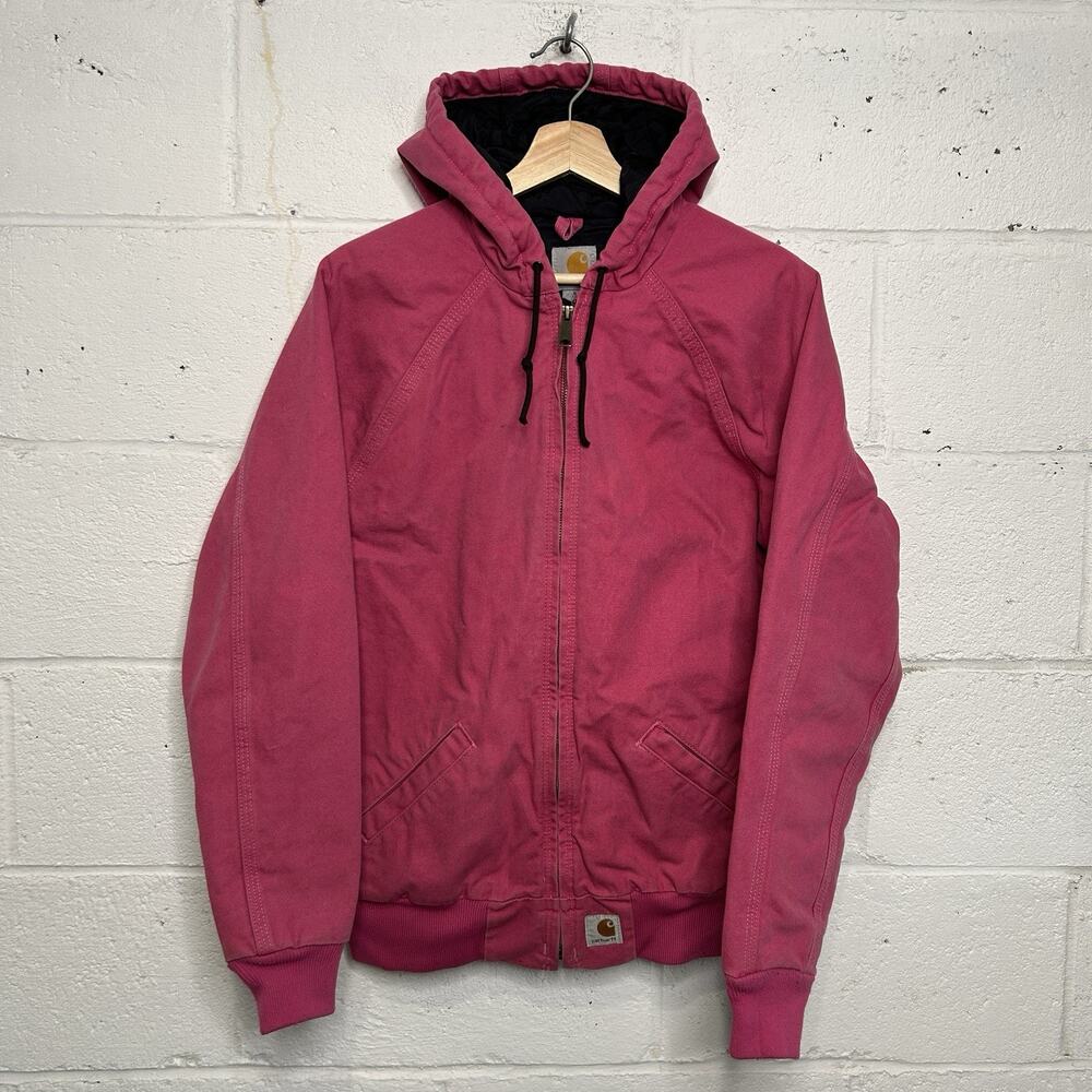 Y2k Carhartt Quilted Hooded Active Jacket “Tulip Pink"